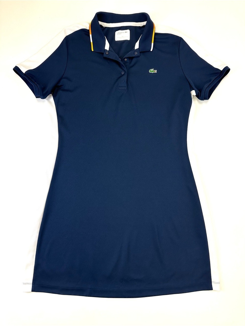 Lacoste Sport Polo Shirt Dress Navy White Size 42